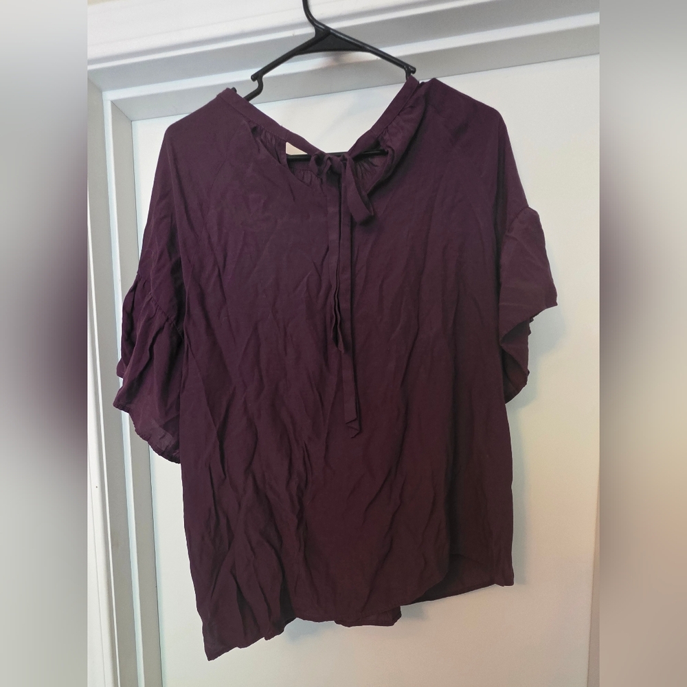 Loft Women's Plum Purple‎ Top - Picture 6 of 7
